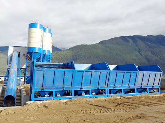 Case of HZS120 concrete mixing station in Milin, Lhasa