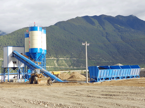 Case of HZS120 concrete mixing station in Milin, Lhasa