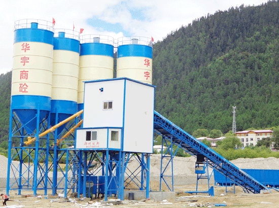 Case of HZS120 concrete mixing station in Milin, Lhasa