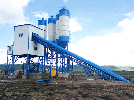  Installation of HZS120 concrete mixing plant in Sichuan