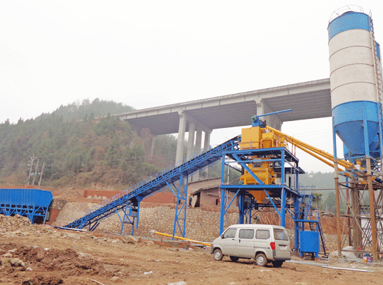  Case of HZS120 concrete mixing station in Bazhong, Sichuan