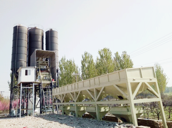  Type 75 concrete mixing station in Baodi, Tianjin