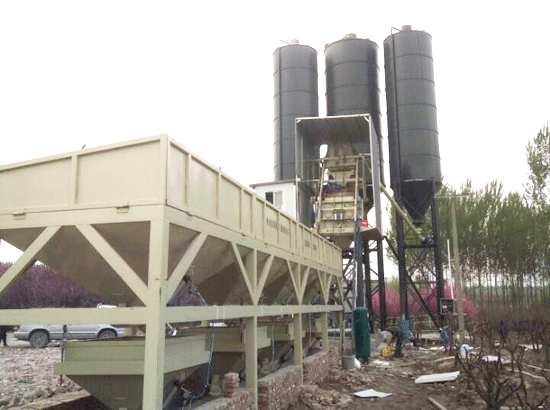  Type 75 concrete mixing station in Baodi, Tianjin