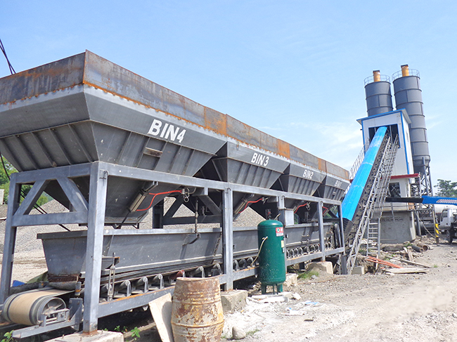 Case pictures of HZS60 concrete mixing plant in the Philippi