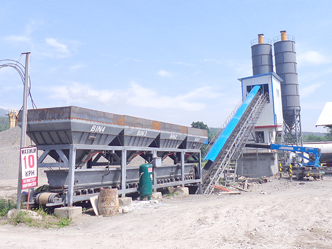 Case pictures of HZS60 concrete mixing plant in the Philippi