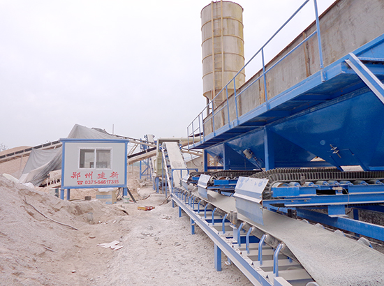 Hunan 300 tons stabilized soil mixing plant site case