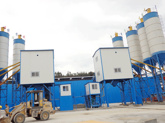 Case of double HZS120 concrete mixing station in Liuzhou, Gu