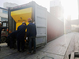 JS1500 concrete mixer manufactured by Zhengzhou Jianxin Machinery has been loaded and sent to uzbeki