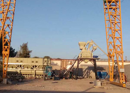 Application of JS1500 Compulsory Concrete Mixer in HZS75 Concrete Mixing Station in Uzbekistan