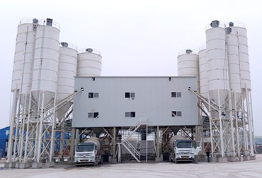 Tangshan double 180 concrete mixing plant