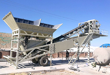 Changchun YHZS50 Mobile concrete mixing plant