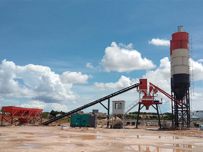 Jianxin 50 concrete mixing plant put into operation in Indonesia.