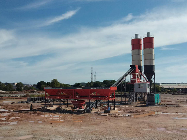 Jianxin 50 concrete mixing plant put into operation in Indonesia.