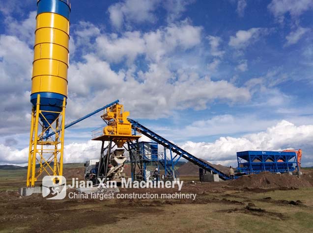 Jianxin 60 Concrete Mixing Station Was Successfully Put into Operation in Outer Mongolia