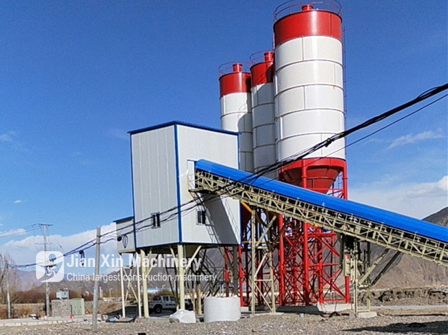 HZS75 Concrete Mixing Station start Installation and Commissioning in Kashifu County Xinjiang