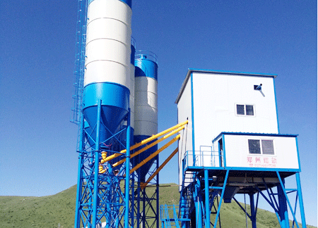  Installation of HZS120 concrete mixing plant in Sichuan