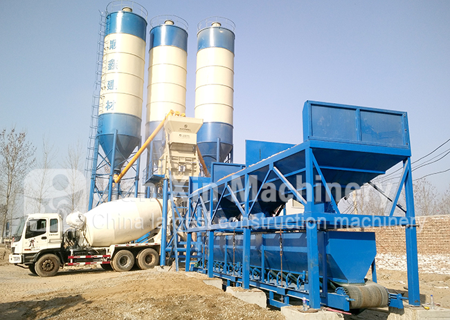 HZS90 concrete batching plant price