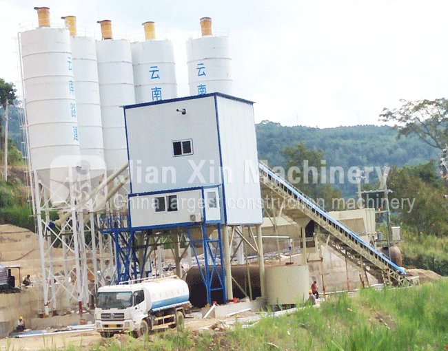 HZS120 concrete batching plant