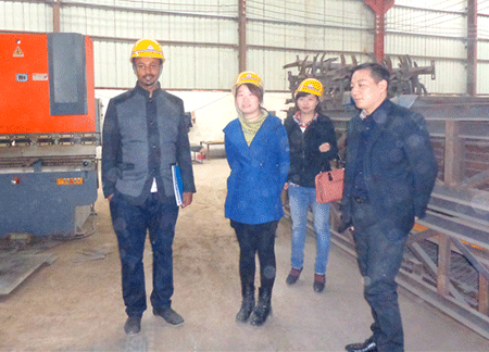 Ethiopian customer visits Zhengzhou Jianxin company