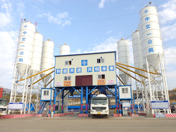 HZS90 concrete batching plant