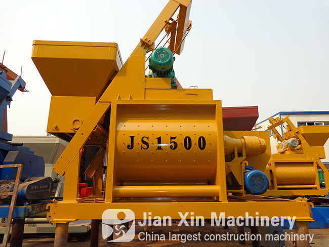 Js1500 concrete mixer manufactured by zhengzhou jianxin machinery