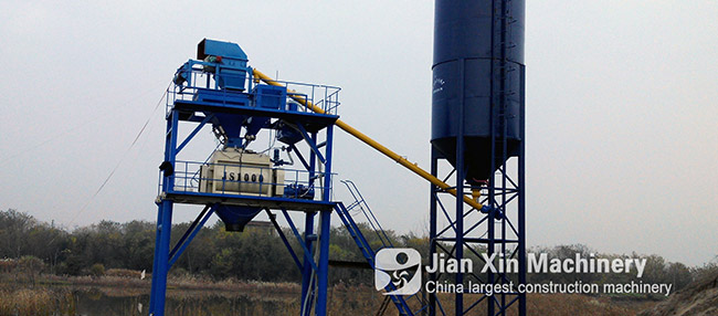 HZS60 concrete mixing plant with JS1000 concrete mixer