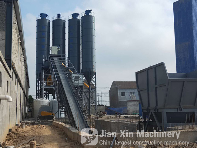 HZS180 concrete mixing plants produced by zhengzhou jianxin machinery