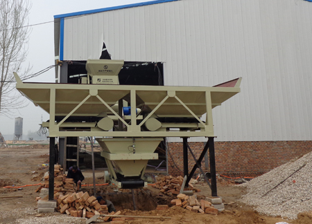 Application Case of Jianxin JS500 Small Concrete Mixer in Huozhou 25 Mixing Station in Shanxi