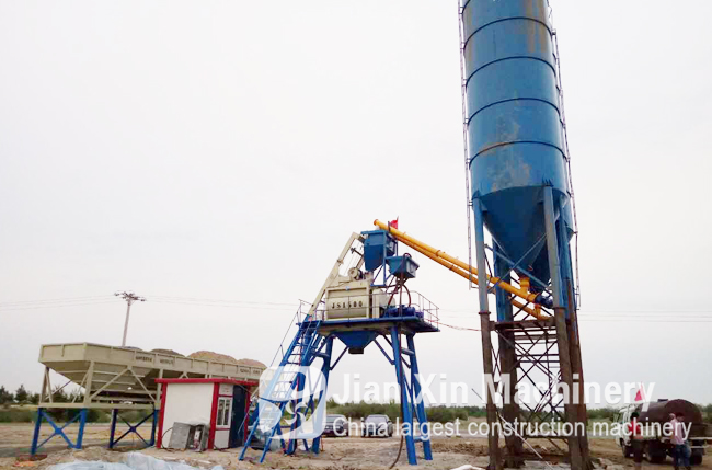 75m3/h concrete mixing plant 